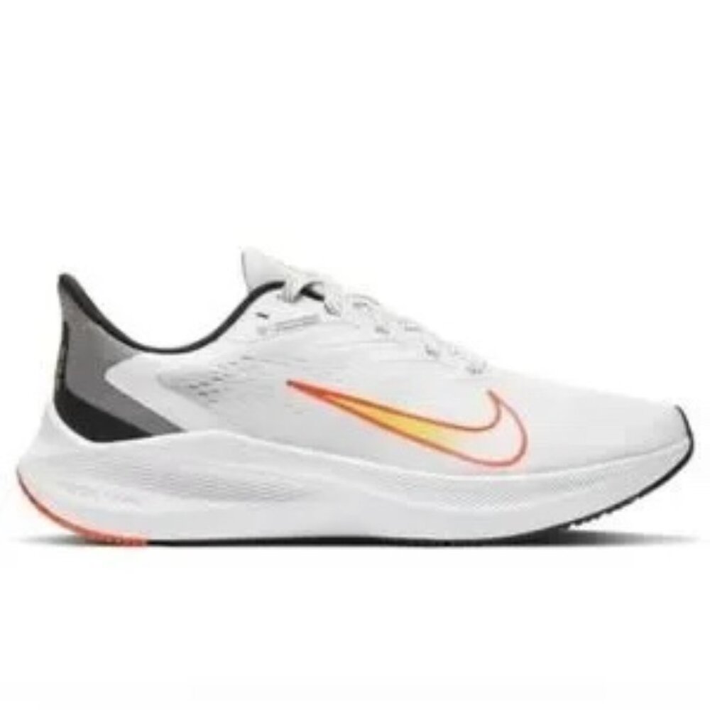 Nike Women's Zoom Winflo 7, White/Mango/Sail Running Shoes, Size 9